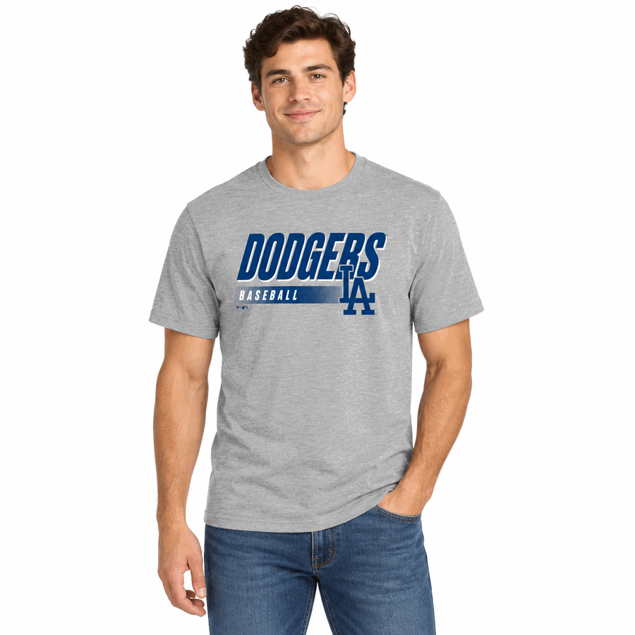 Los Angeles Dodgers Grey Steal First Fanatics LSG Shirt
