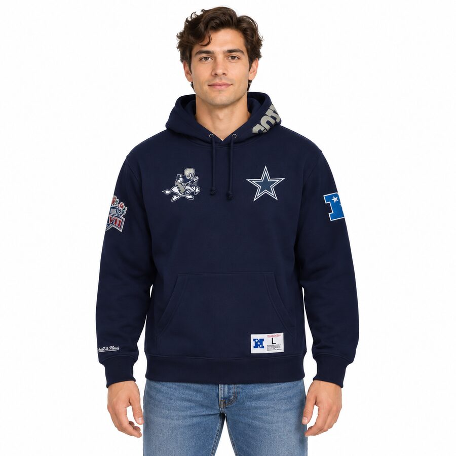 Dallas Cowboys City Collection Mitchell and Ness Hooded Sweatshirt