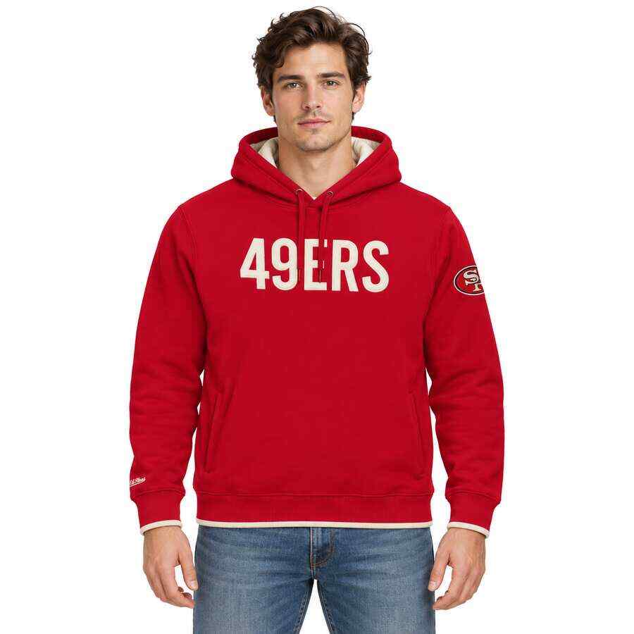 San Francisco 49ers Team Legacy Mitchell and Ness Hooded Sweatshirt