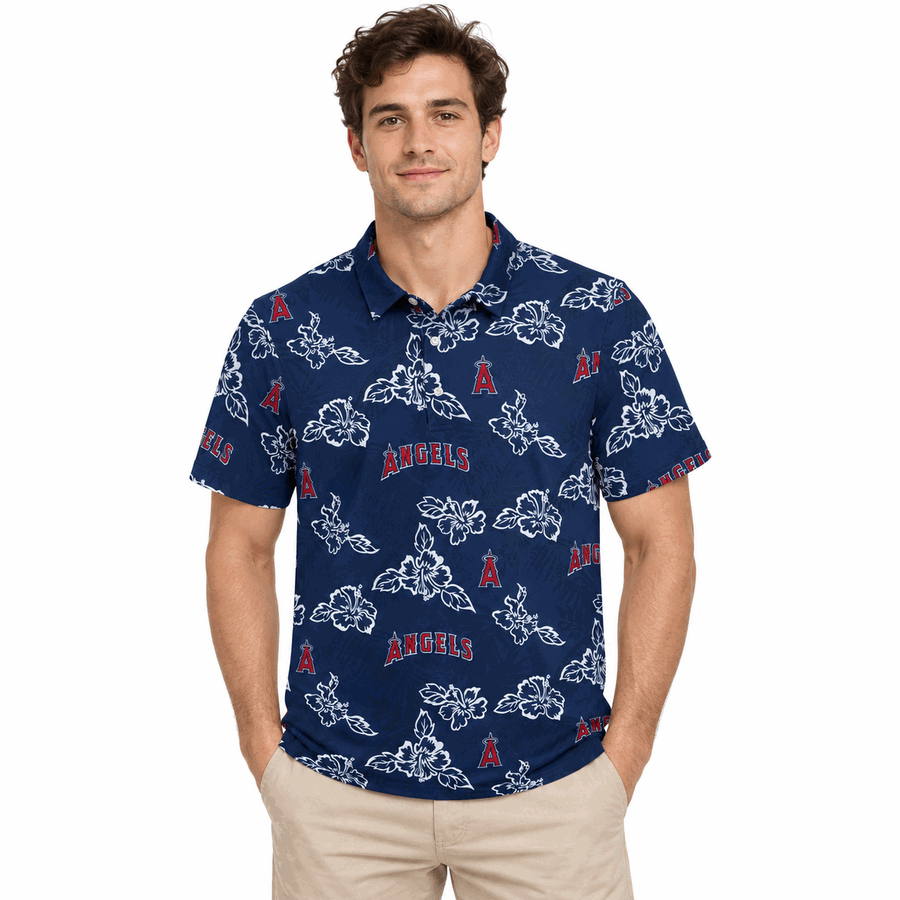 Los Angeles Angels Performance Polo Reyn Spooner Shirt