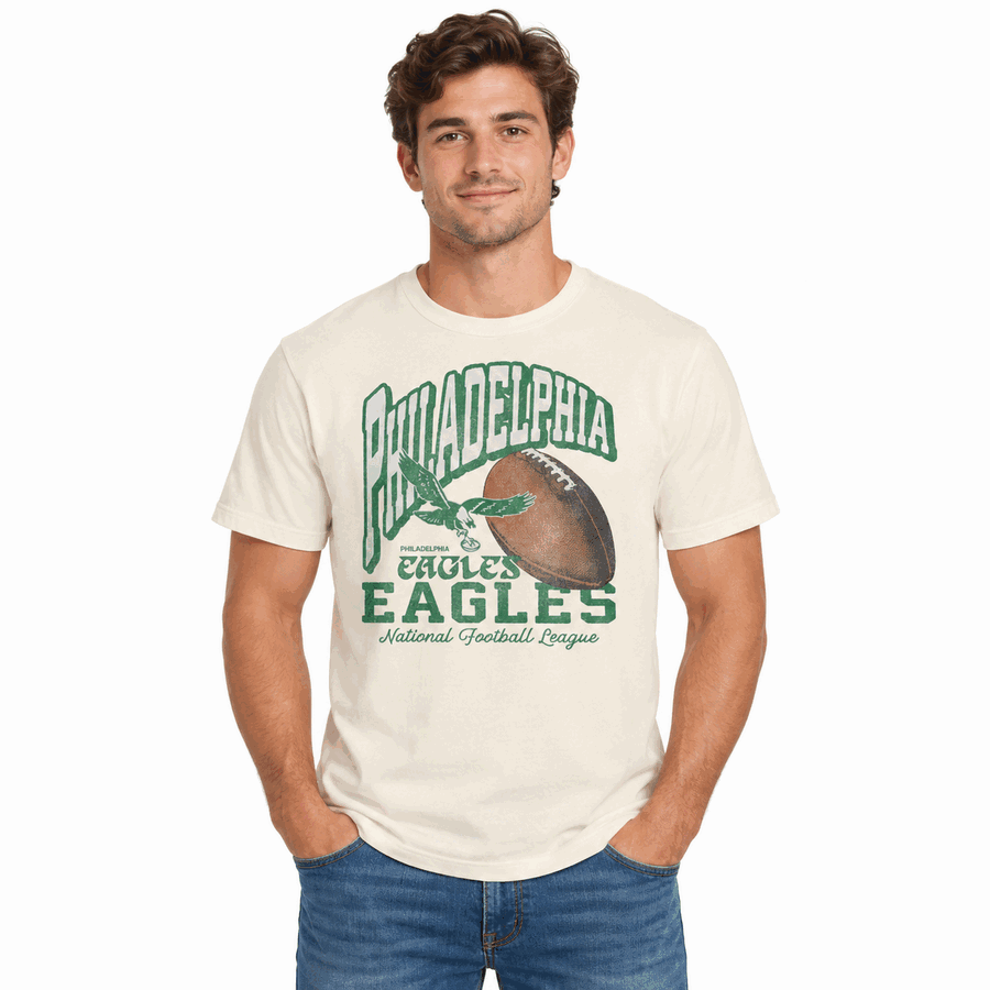 Philadelphia Eagles Retro Natural Clock Management Shirt
