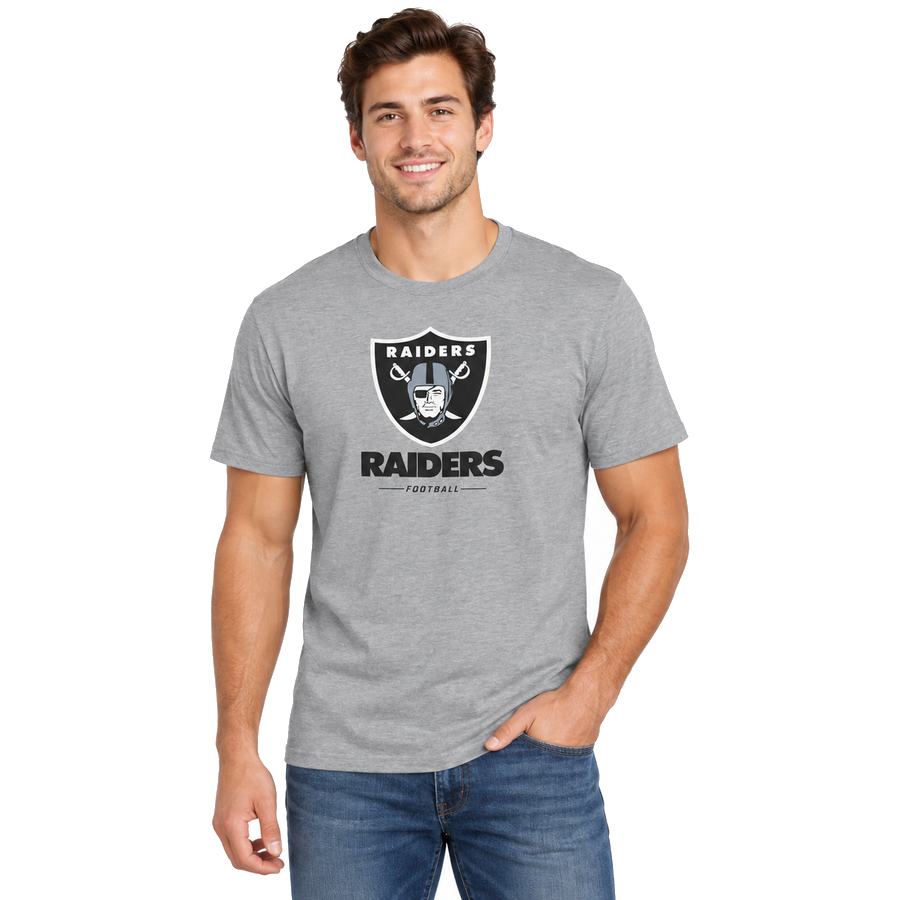 Las Vegas Raiders Grey Team Lockup Shirt