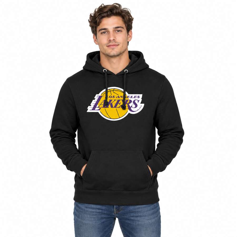 Los Angeles Lakers Black '47Brand Hooded Sweatshirt