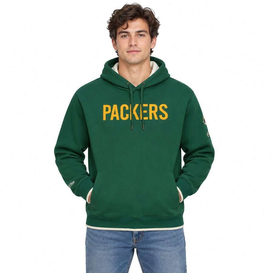 Green Bay Packers Team Legacy Mitchell and Ness Hooded Sweatshirt