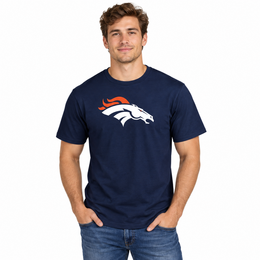 Denver Broncos Navy '47Brand Primary Logo Shirt