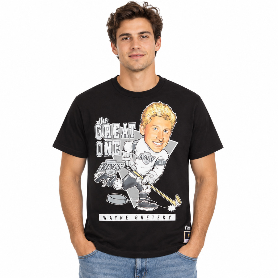 Los Angeles Kings Wayne Gretzky Mitchell and Ness Caricature Shirt