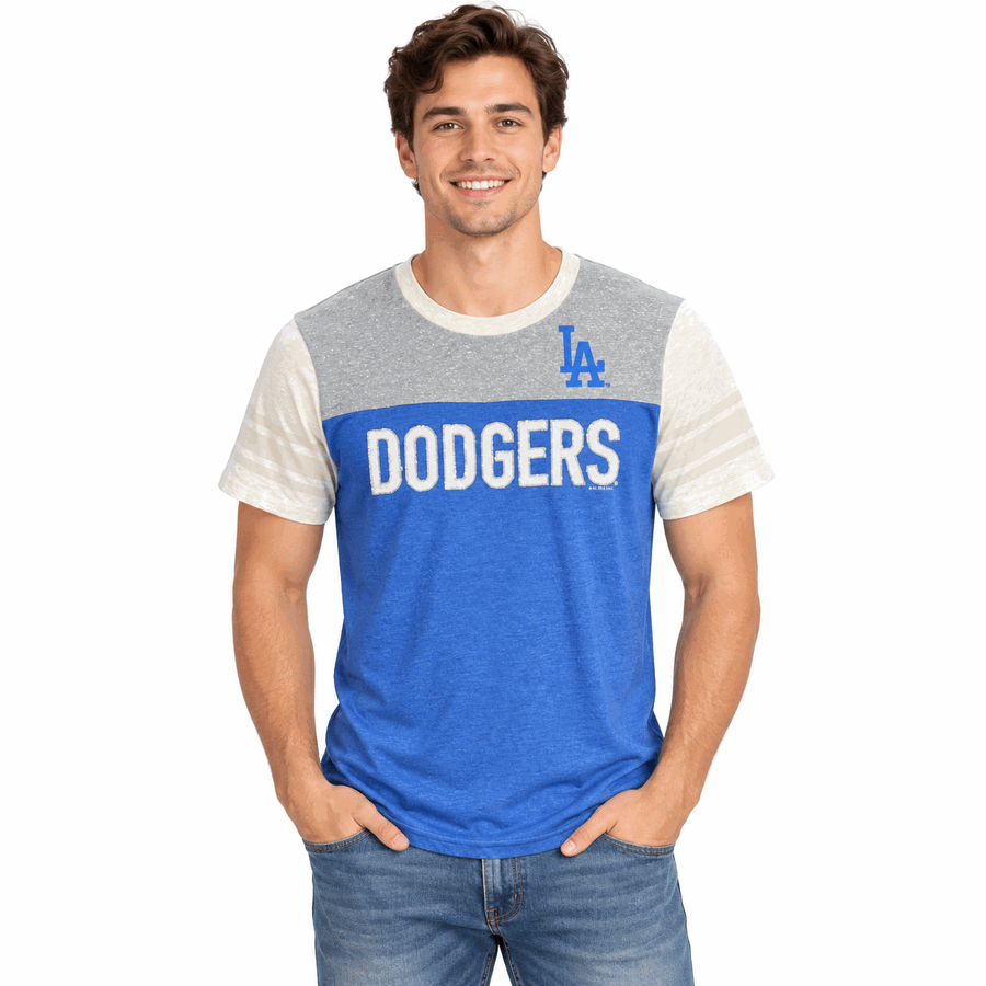 Los Angeles Dodgers Blue/Grey/White g-III Ladies Sequins Shirt