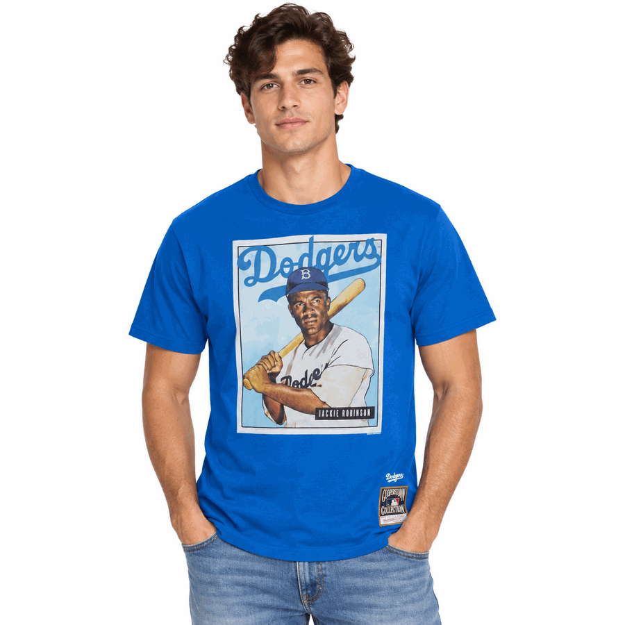 Brooklyn Dodgers Jackie Robinson Royal Mitchell & Ness Cooperstown Collection Collectors Connection Shirt