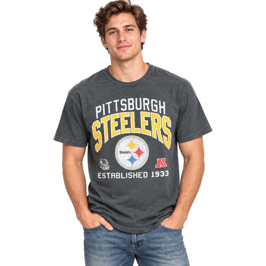 Pittsburgh Steelers Flint Black Turned Up '47Brand Franklin Shirt