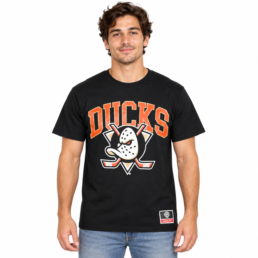 Anaheim Ducks Arched Type Mitchell and Ness Shirt