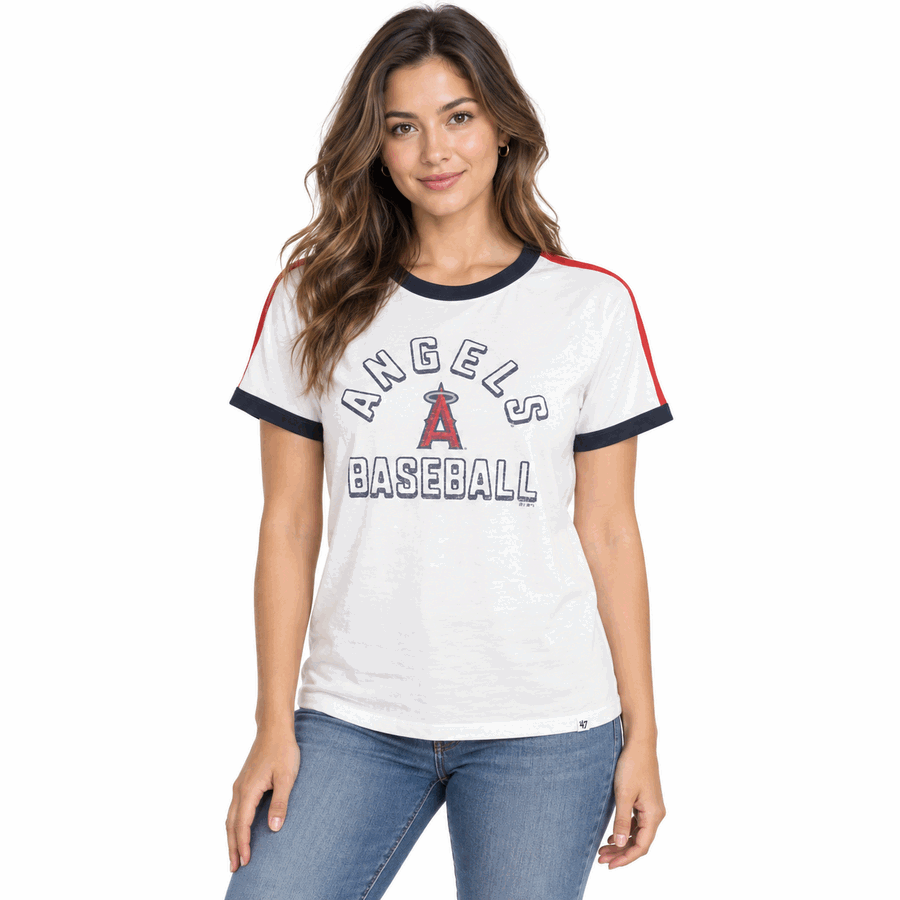 Los Angeles Angels Ladies Sandstone '47Brand Sweet Heat Peyton Shirt
