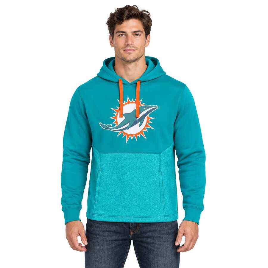 Miami Dolphins Stealth Synthetic Hooded Sweatshirt