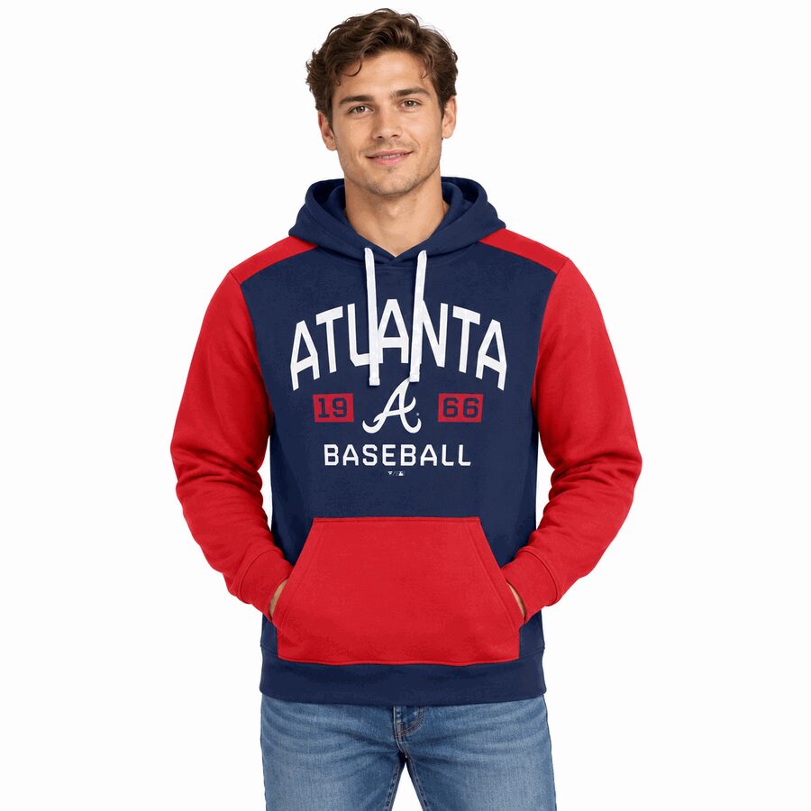 Atlanta Braves Colorblock Hooded Sweatshirt