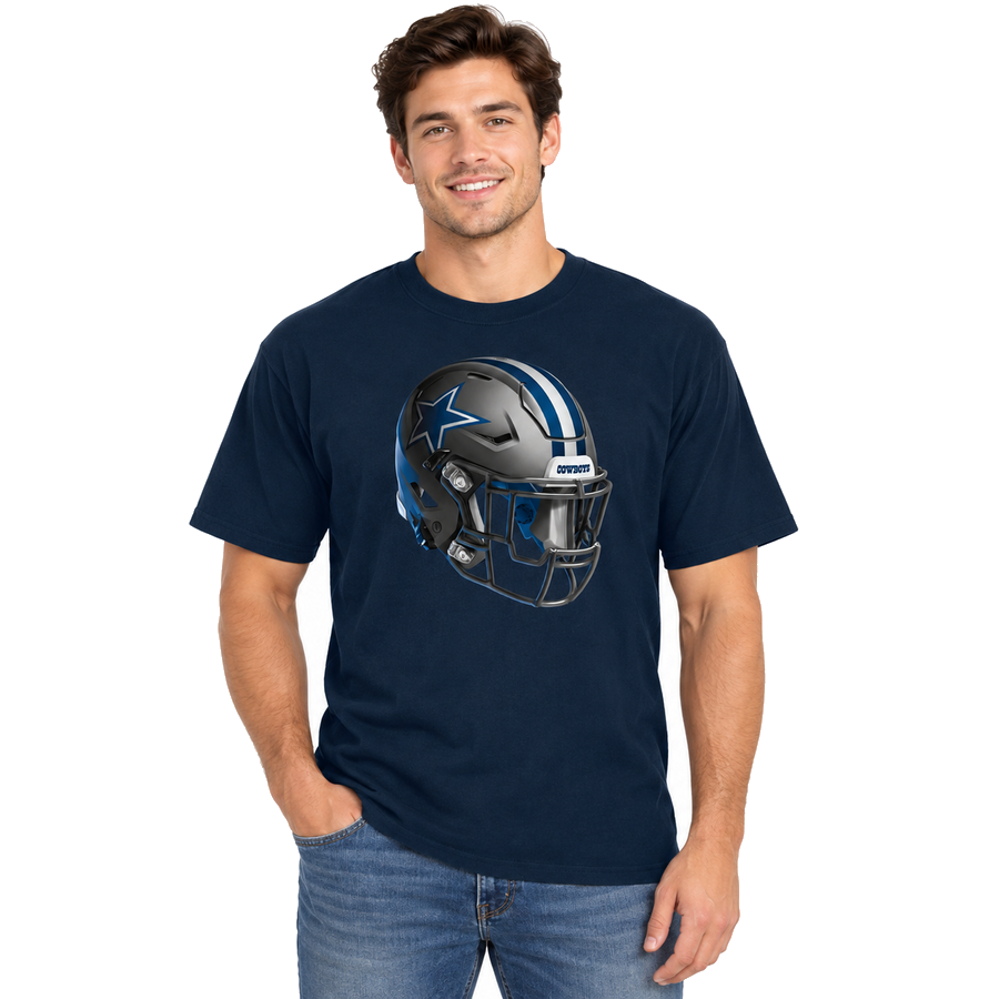Dallas Cowboys Navy Blue Helmet Shirt