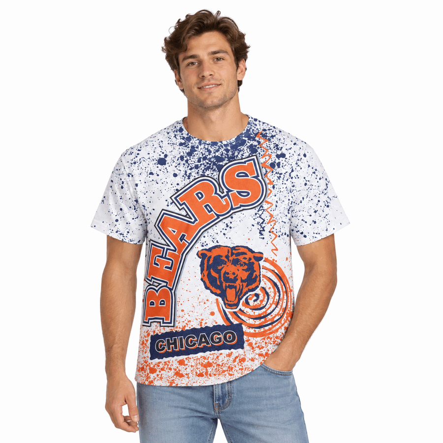 Chicago Bears Retro Team Burst Mitchell and Ness Sublimated Shirt