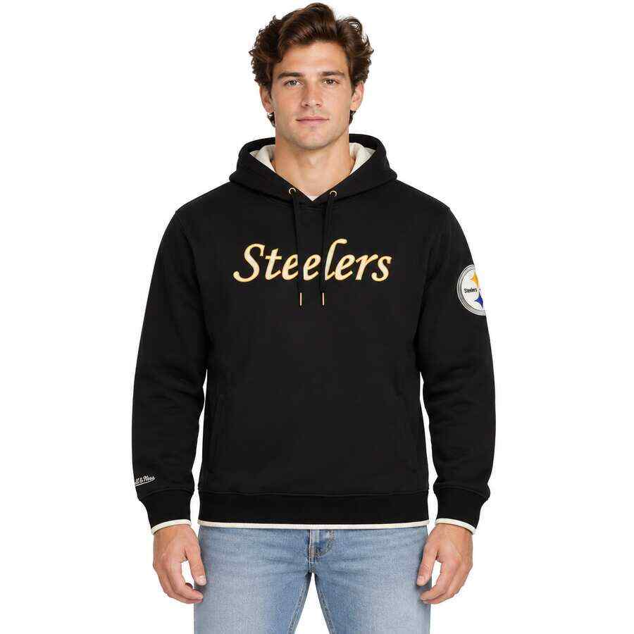Pittsburgh Steelers Team Legacy Mitchell and Ness Hooded Sweatshirt