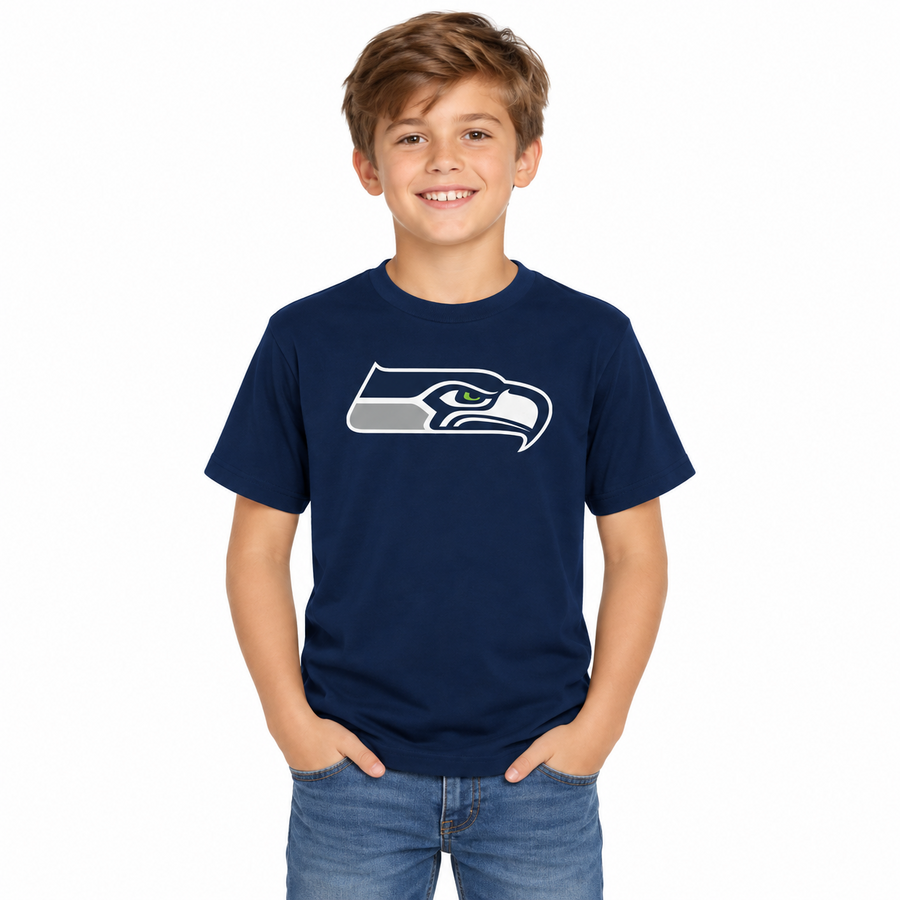 Seattle Seahawks Navy Blue Kids Primary Logo Shirt