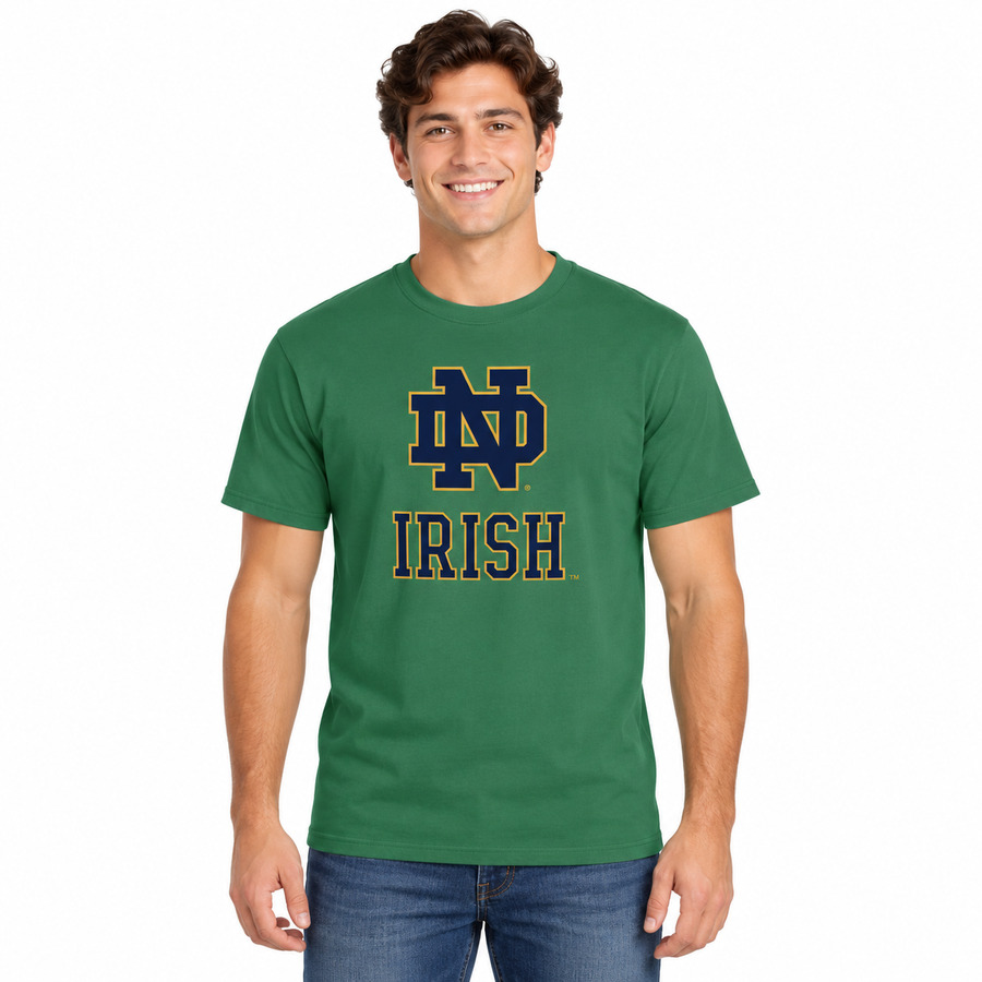 Notre Dame Fighting Irish Kelly Green Primary Logo Shirt