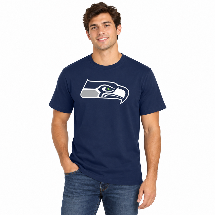 Seattle Seahawks Navy Blue '47 Brand Primary Logo Shirt