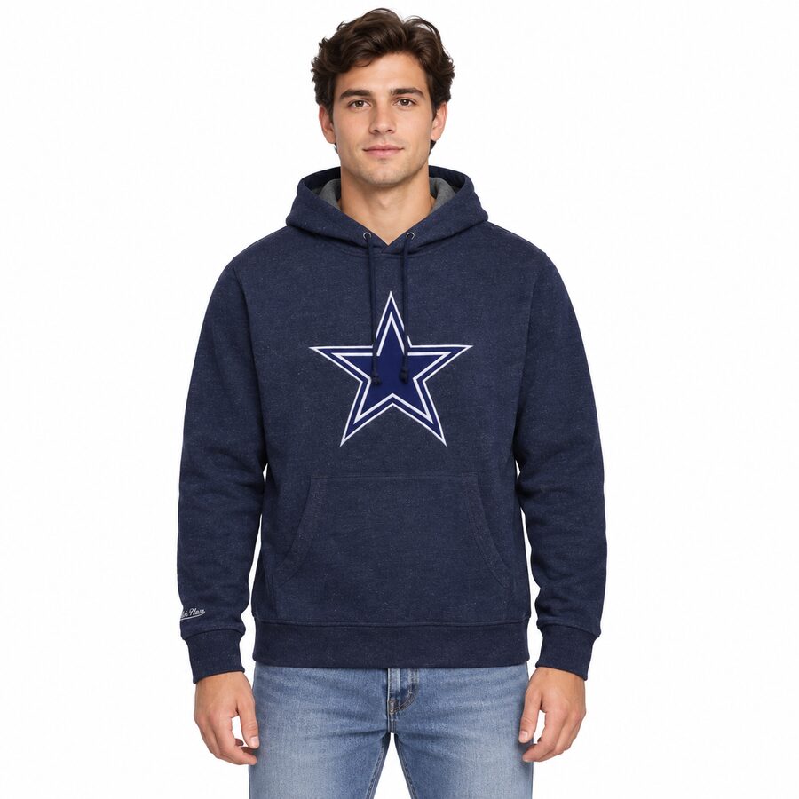 Dallas Cowboys Snow Washed Mitchell and Ness Hooded Sweatshirt