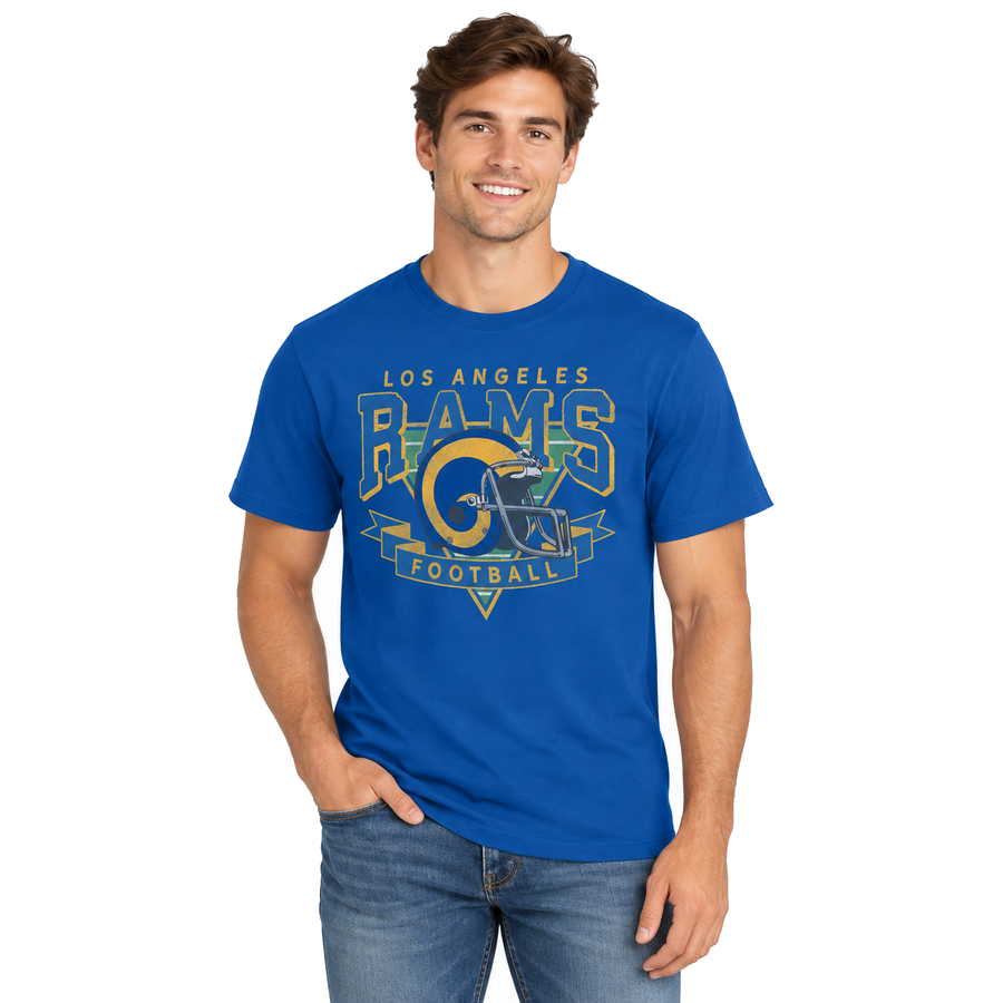 Los Angeles Rams Royal Blue Old Fashioned Rushing Shirt