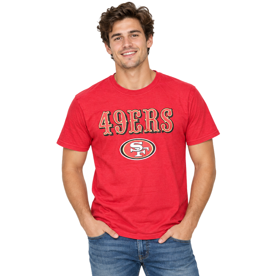 San Francisco 49ers Red Team Lockup Fanatics Shirt