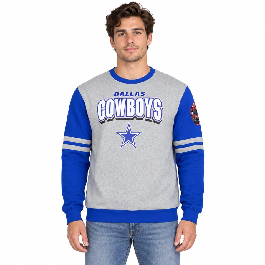 Dallas Cowboys Mitchell and Ness Crew Sweatshirt