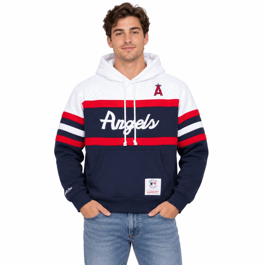 Los Angeles Angels Head Coach Mitchell and Ness Hooded Sweatshirt