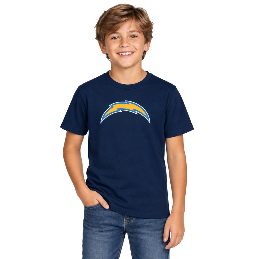 Los Angeles Chargers Navy Blue Primary Logo Kids Shirt