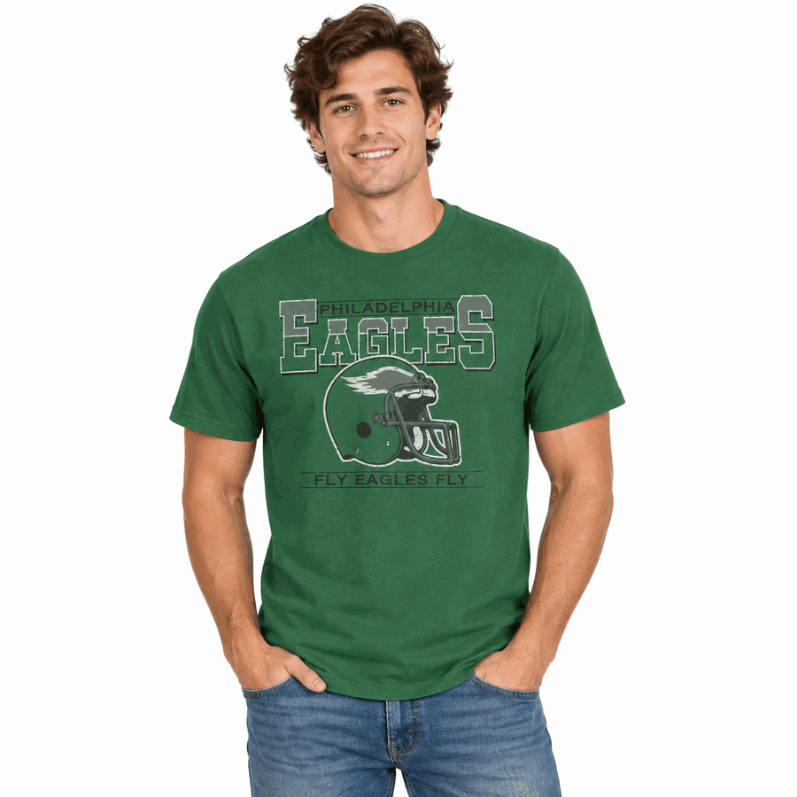 Philadelphia Eagles Historic Orchard Green '47Brand Time Lock Franklin Shirt