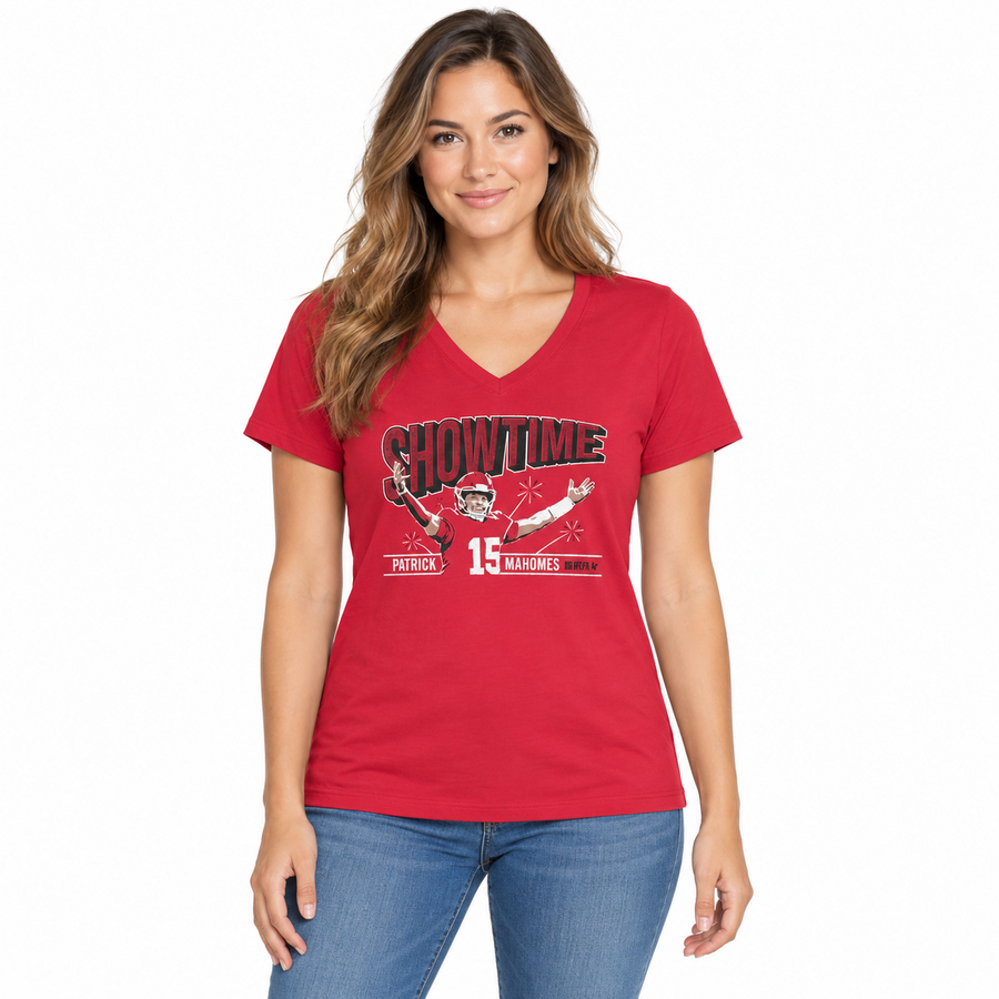 Kansas City Chiefs Patrick Showtime Mahomes Ladies BreakingT Shirt