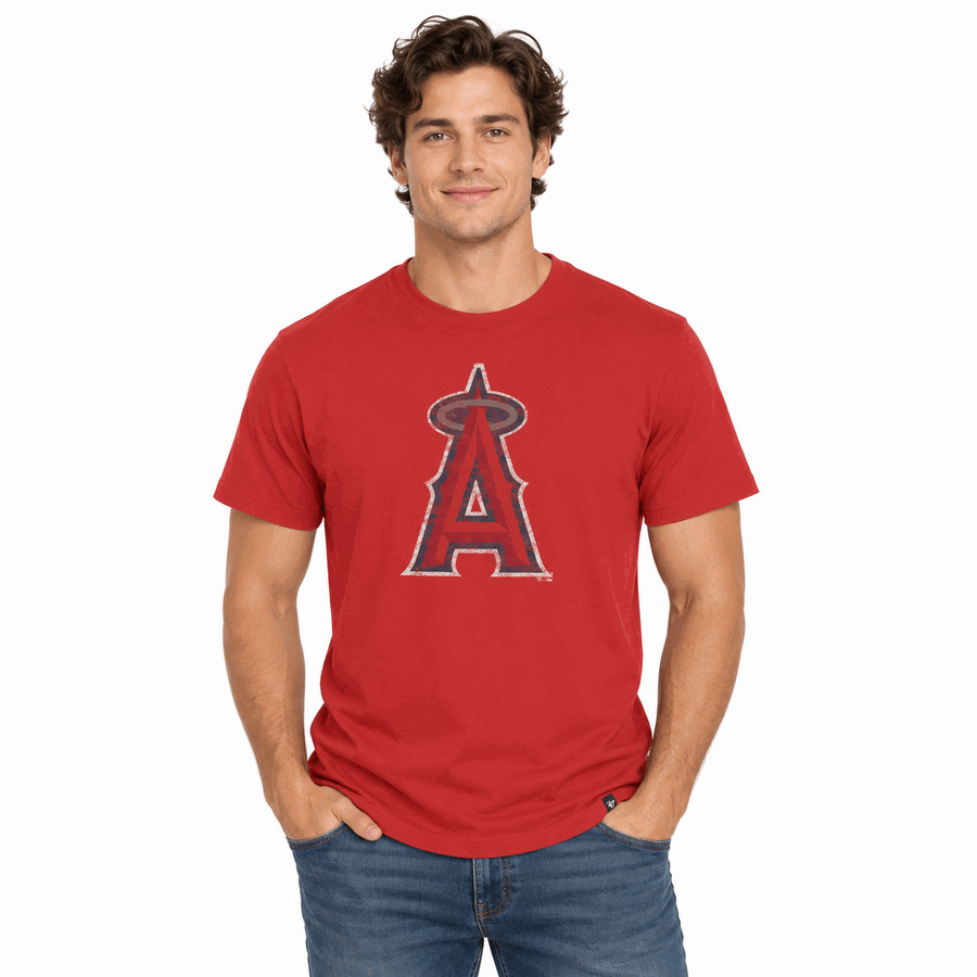 Los Angeles Angels Racer Red Premier '47Brand Franklin Shirt