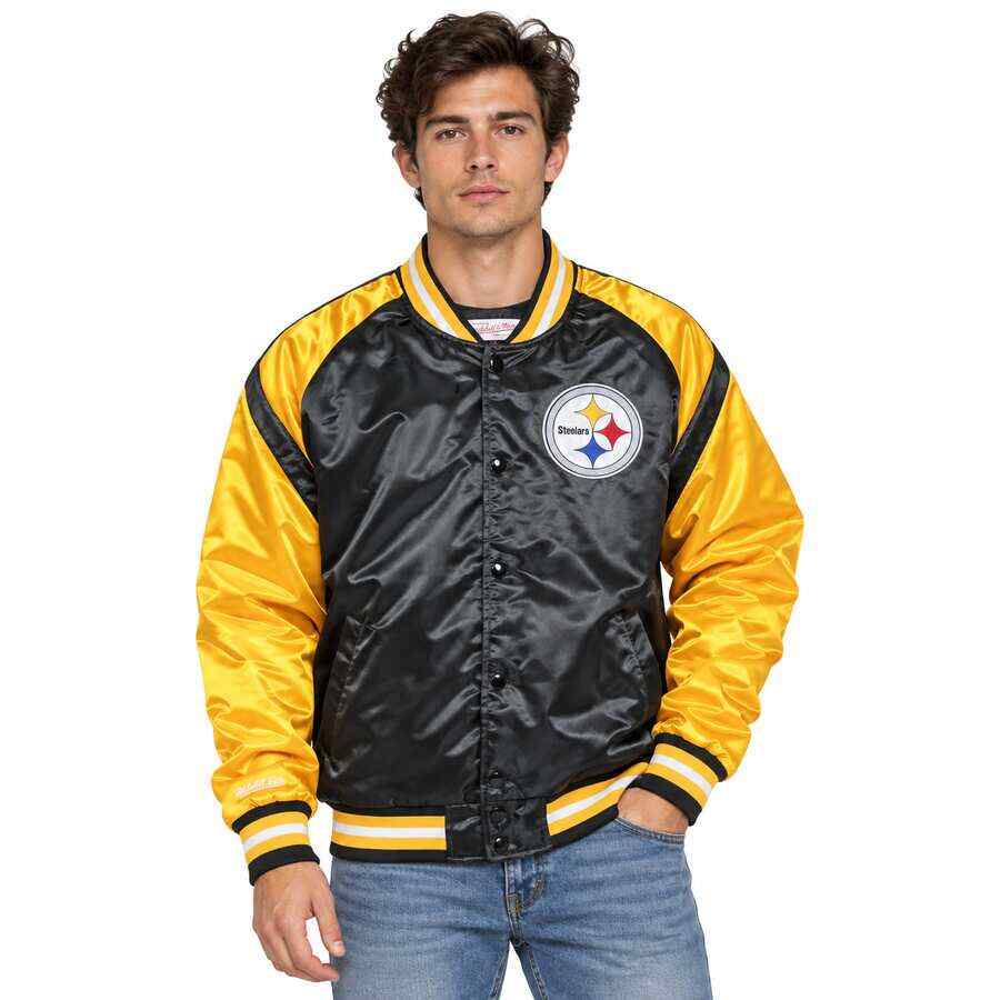 Pittsburgh Steelers Retro Mitchell and Ness Satin Jacket - XL
