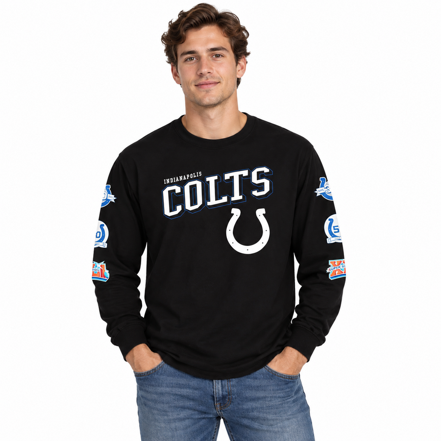 Indianapolis Colts Black Mitchell and Ness Training Camp Long Sleeve Shirt