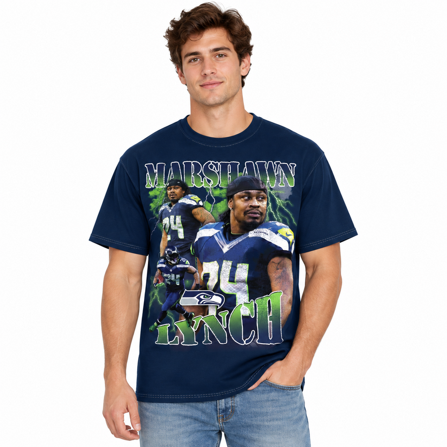 Seattle Seahawks Marshawn Lynch Mitchell and Ness Legendary Shirt