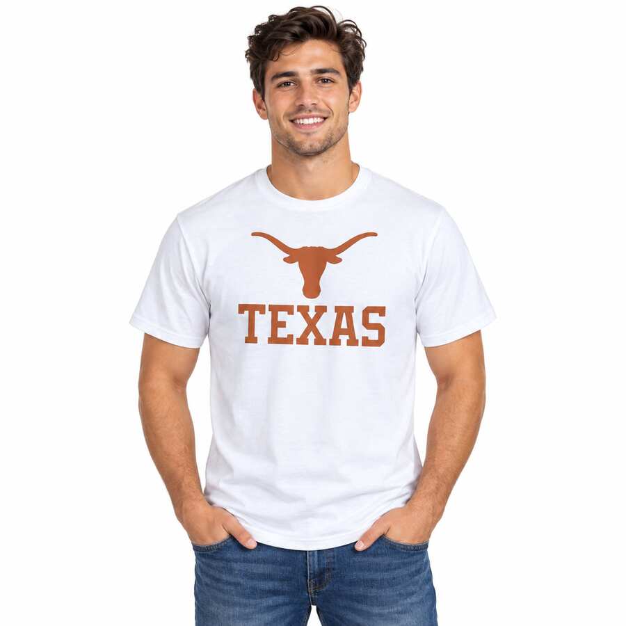 Texas Longhorns White Primary Logo Fanatics Shirt