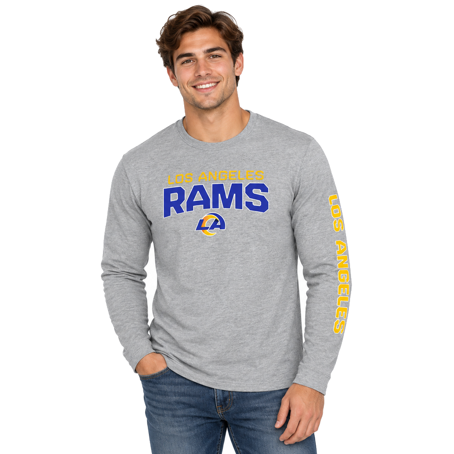 Los Angeles Rams Grey Long Sleeve Goal Line Shirt