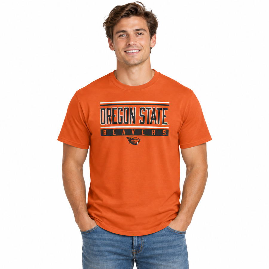 Oregon State Beavers Orange Fanatics Striper Shirt