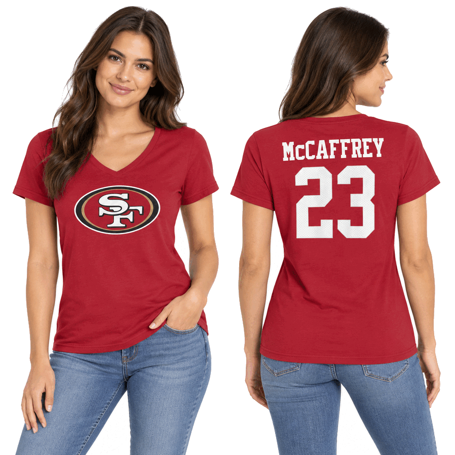 San Francisco 49ers Ladies Christian McCaffrey #23 Player Icon Shirt