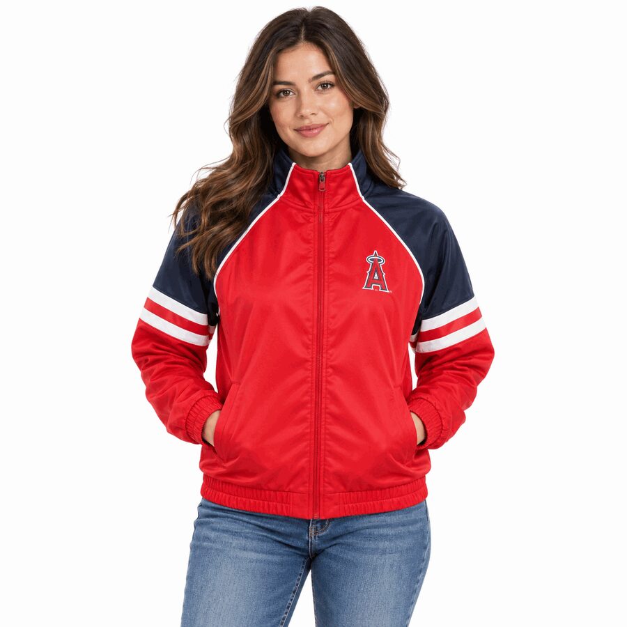 Los Angeles Angels Ladies Rhinestone g-III Windbreaker Jacket
