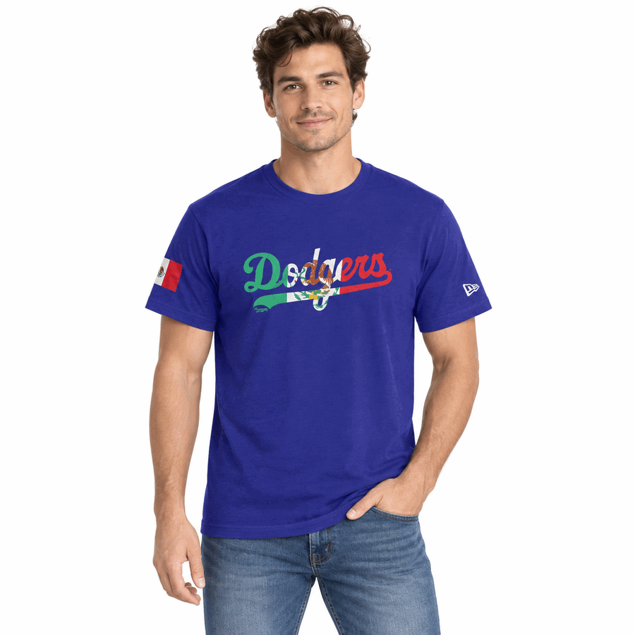 Los Angeles Dodgers New Era Royal Blue Mexico Theme Shirt