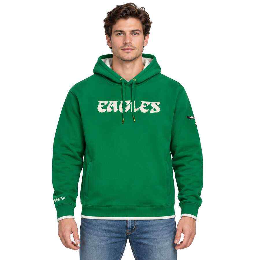 Philadelphia Eagles Team Legacy Mitchell and Ness Hooded Sweatshirt