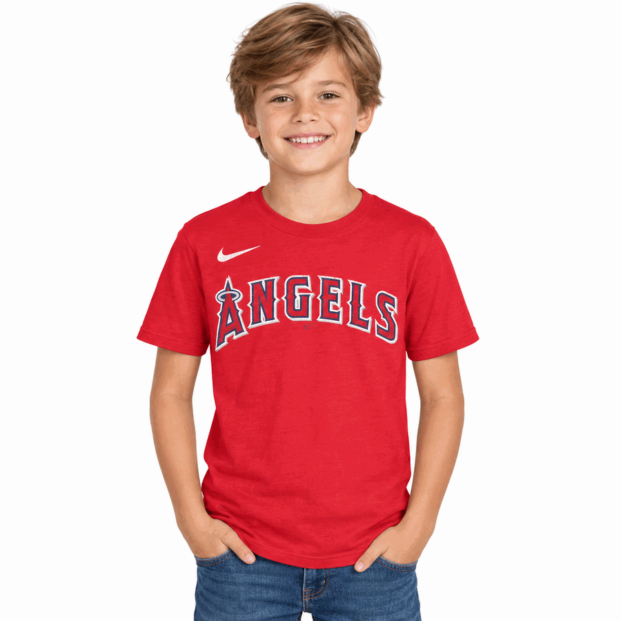 Los Angeles Angels Mike Trout Kids Player Shirt