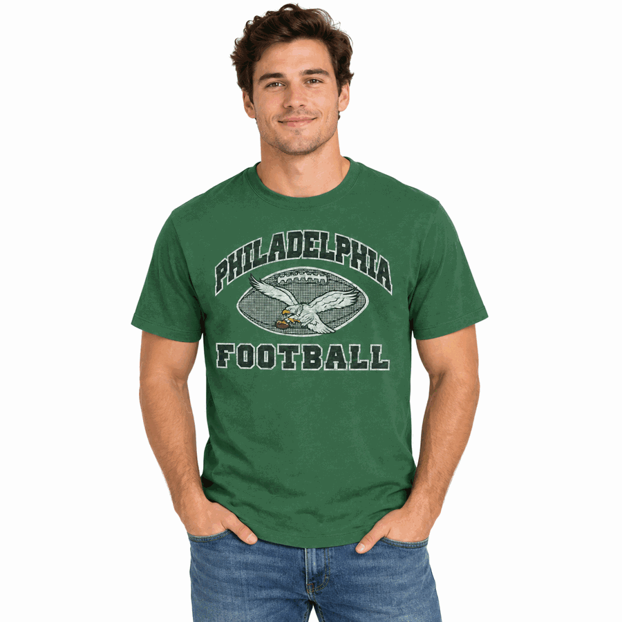 Philadelphia Eagles Historic Orchard Green Pathway '47Brand Franklin Shirt