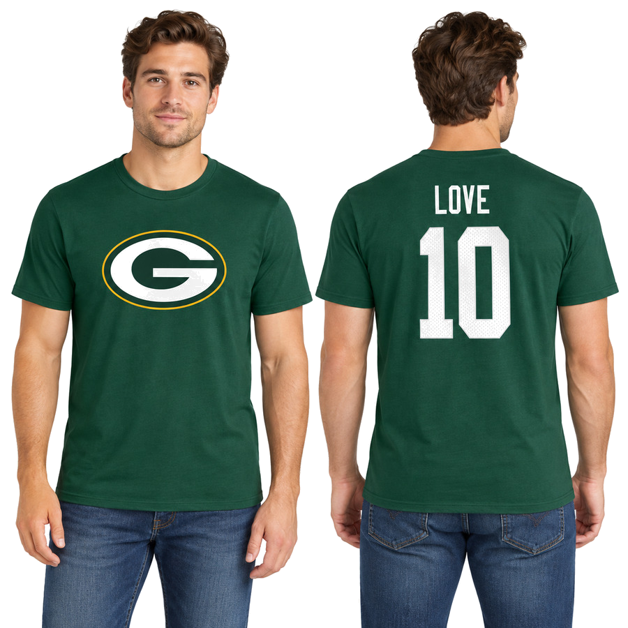 Green Bay Packers Jordan Love #10 Player Icon Shirt