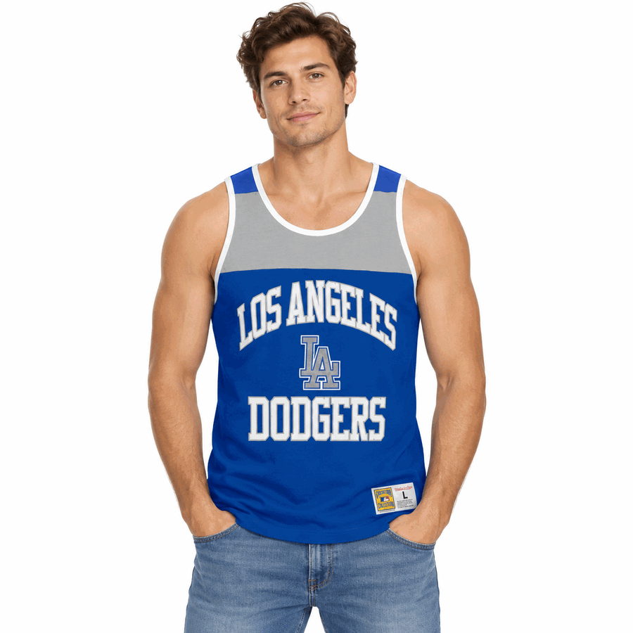Los Angeles Dodgers Retro Mitchell and Ness Colorblock Tank Top