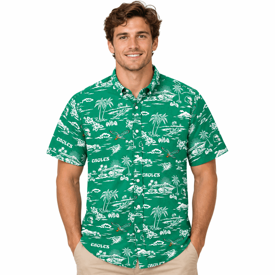 Philadelphia Eagles Retro Kekai Reyn Spooner Performance Hawaiian Shirt