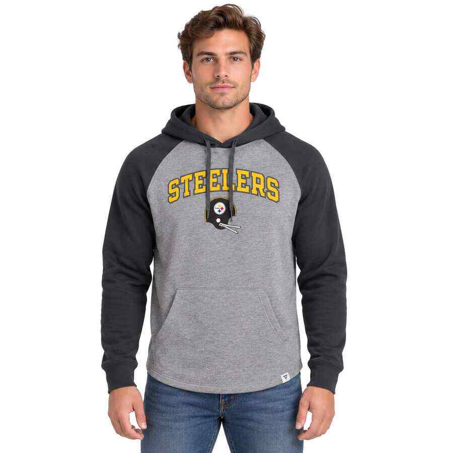 Pittsburgh Steelers Flatlock Tackle Hooded Sweatshirt