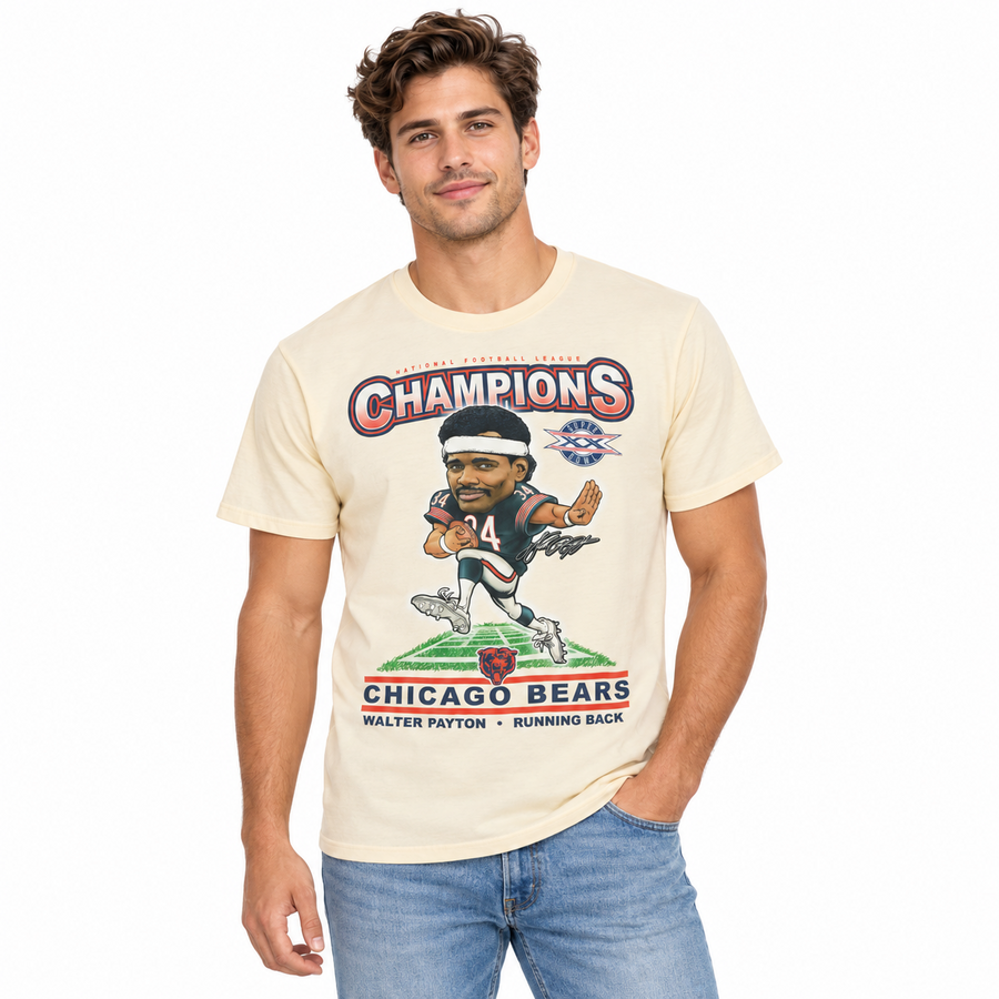 Chicago Bears Walter Payton Mitchell and Ness Caricature Shirt