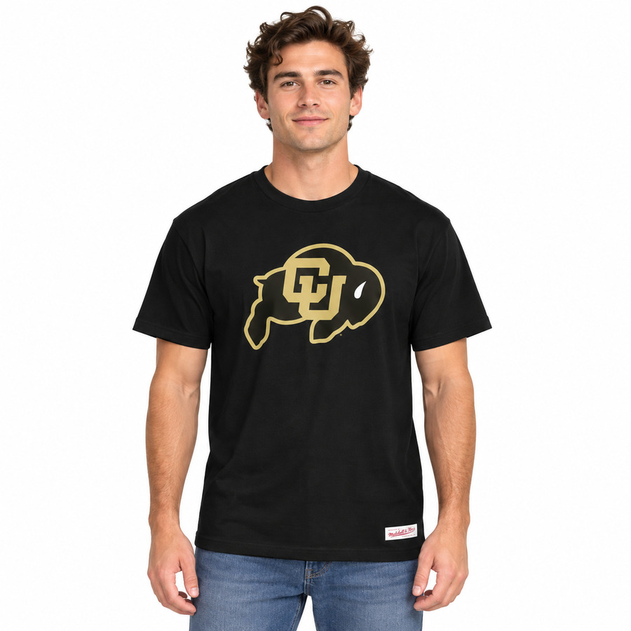 Colorado Buffaloes Black Mitchell and Ness Primary Logo Shirt